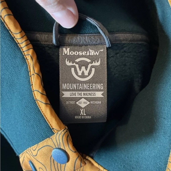 Moosejaw Women's Long Weekend 1/4 Snap Pullover Sweatshirt Green Size XL - Picture 7 of 9